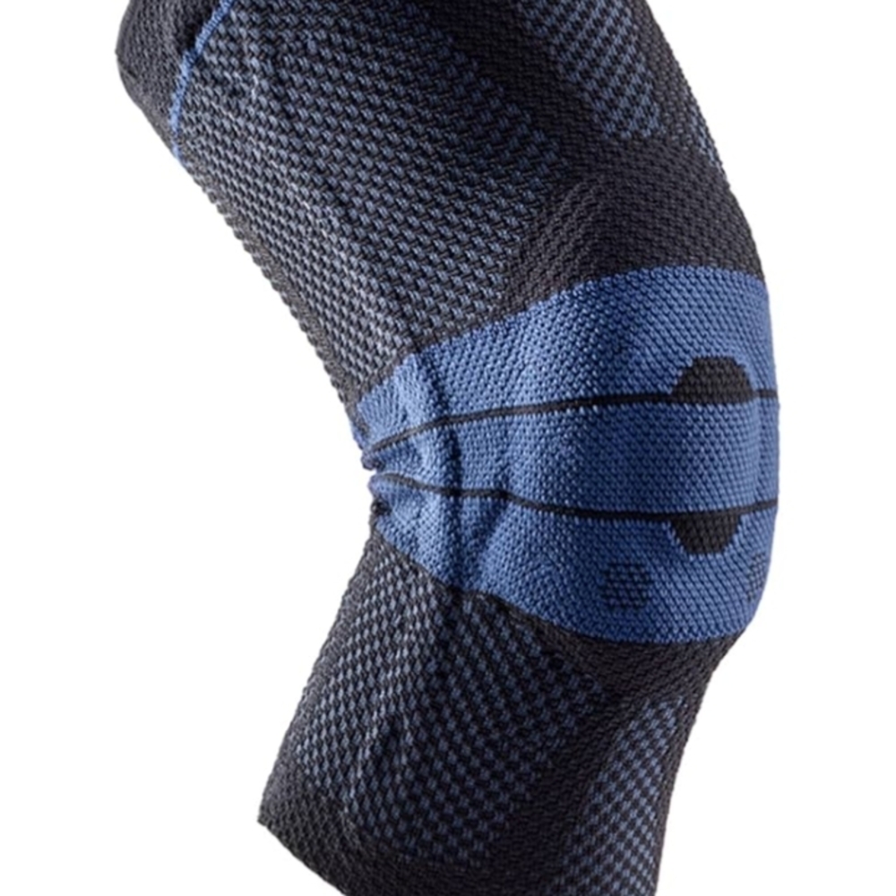 Bauerfeind GenuTrain Compression Knee Sleeve with Blue Support Panel - Picture 2 of 4